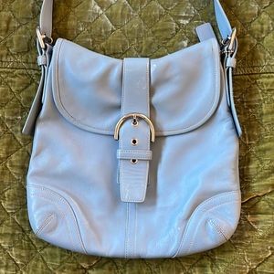 Powder blue Coach Soho crossbody purse